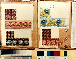 Leven Printfield, Alexandria, pattern book designs for shawls 1794-1800.