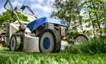 A lawnmower on grass