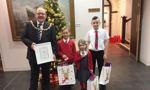 A picture of the winners of the 2017 Provost's Christmas Card Competition
