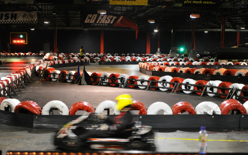 Scotkart Indoor Karting & Lazer Planet - kart going around the indoor track