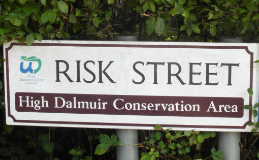 Street sign indicating High Dalmuir Conservation areas