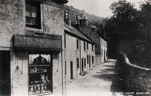 Mrs J. Neil's Shop, Milton Hill, Milton, near Dumbarton about 1920