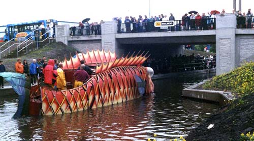 Opening of the 'Millennium Link', Forth and Clyde Canal, Whitecrook, Clydebank, 2001