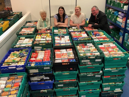 West Dunbartonshire Community Food Share - crates of food