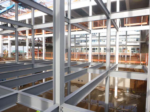 image of Clydebank Leisure Centre build - Internal frame