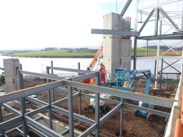 image of Clydebank Leisure Centre build - internal girders