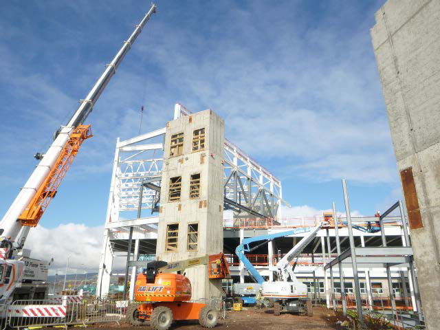 image of Clydebank Leisure Centre build - concrete stair well