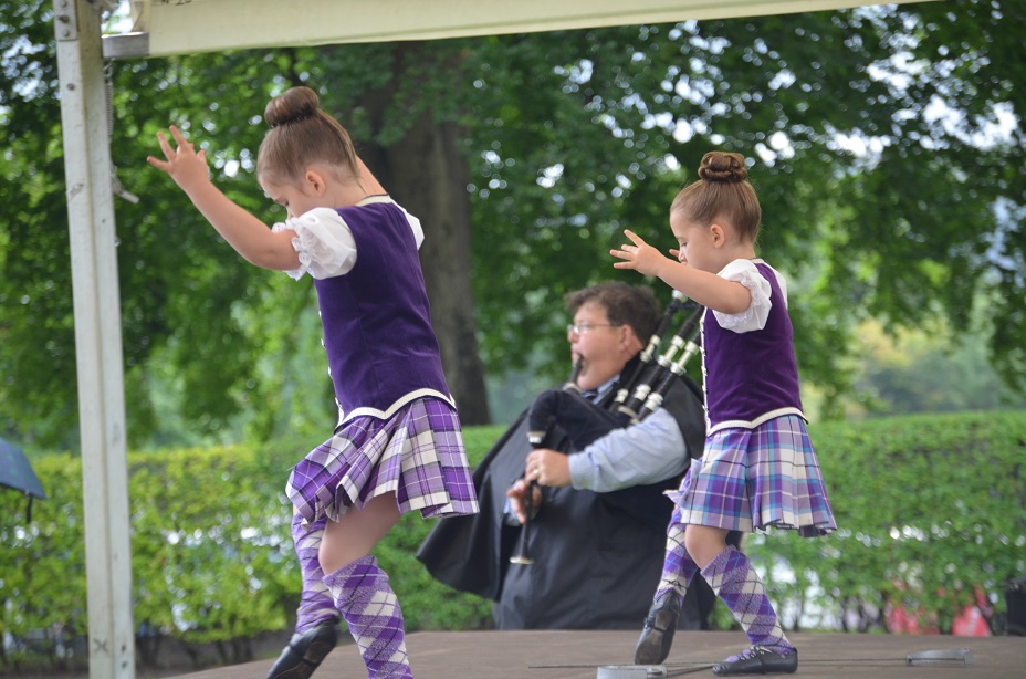 image of 2 girls highland dancing