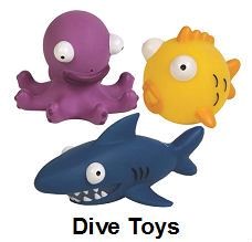 3 animal shaped diving toys
