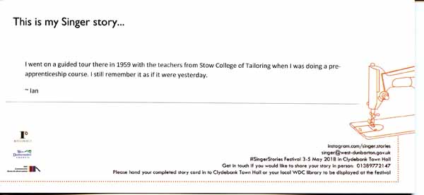 image of Singer Stories Postcard 30