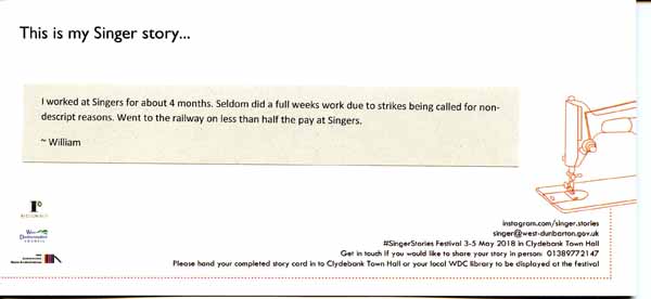 image of Singer Stories Postcard 31