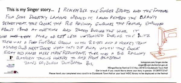 image of Singer Stories Postcard 34