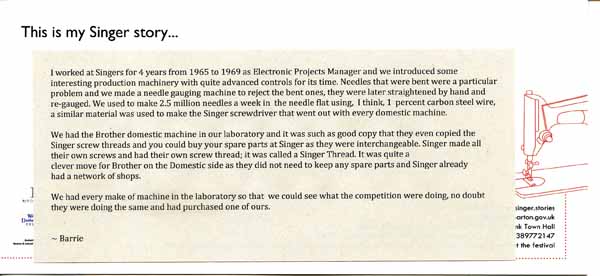 image of Singer Stories Postcard 36