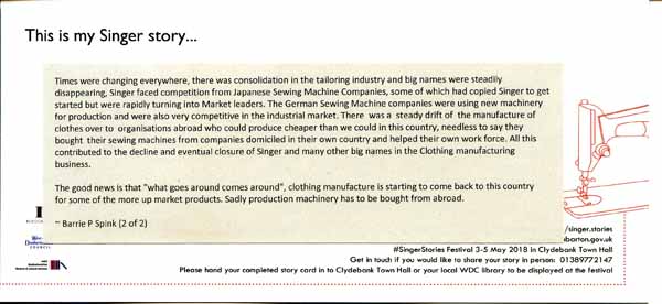 image of Singer Stories Postcard 38