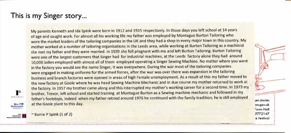 image of Singer Stories Postcard 39