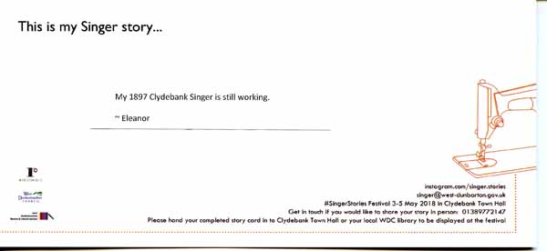 image of Singer Stories Postcard 42