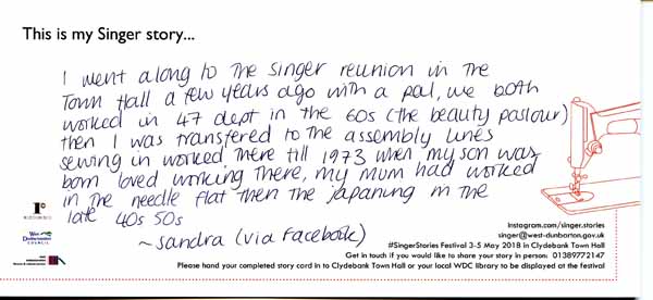 image of Singer Stories Postcard 43