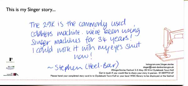 image of Singer Stories Postcard 47