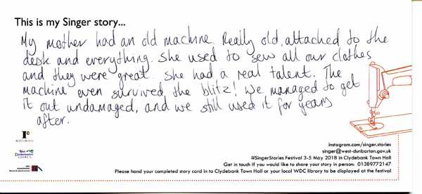 image of Singer Stories Postcard 48