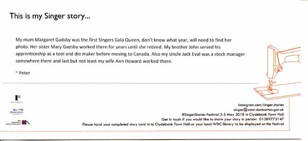 image of Singer Stories Postcard 51