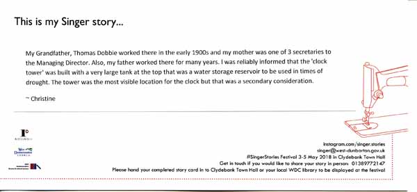 image of Singer Stories Postcard 59