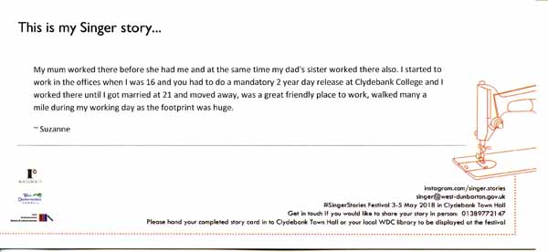 image of Singer Stories Postcard 61