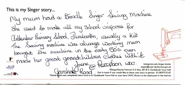 image of Singer Stories Postcard 63