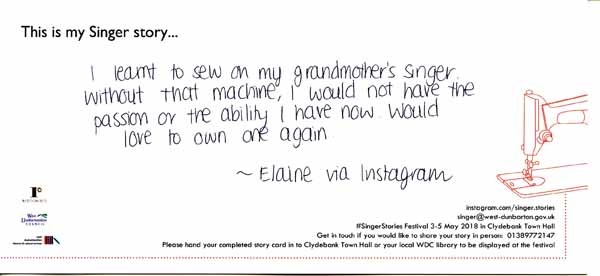 image of Singer Stories Postcard 64