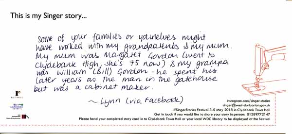 image of Singer Stories Postcard 70