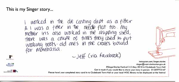 image of Singer Stories Postcard 71