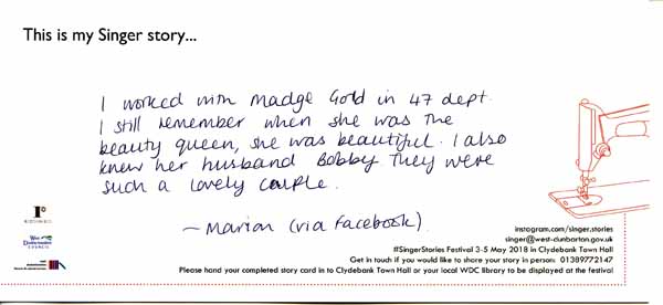 image of Singer Stories Postcard 73