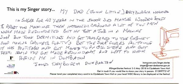 image of Singer Stories Postcard 78