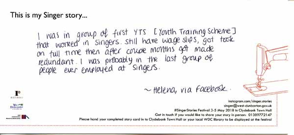 image of Singer Stories Postcard 82