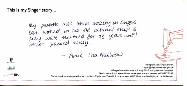 image of Singer Stories Postcard 83