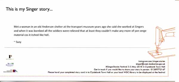 image of Singer Stories Postcard 87