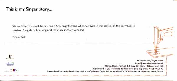 image of Singer Stories Postcard 90