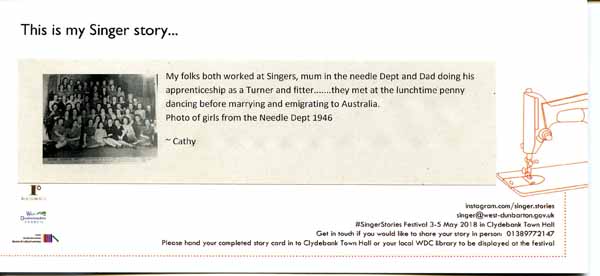 image of Singer Stories Postcard 103