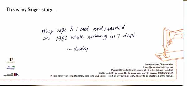 image of Singer Stories Postcard 116