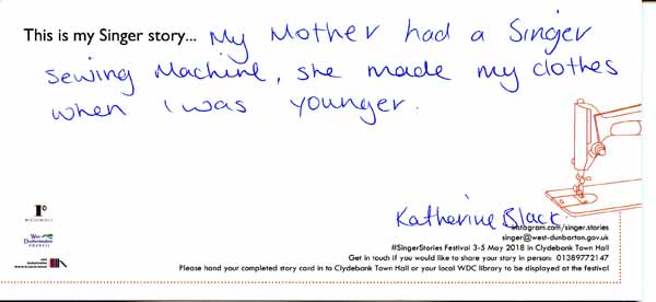 image of Singer Stories Postcard 119