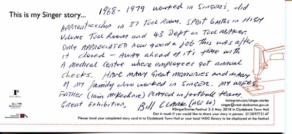 image of Singer Stories Postcard 127