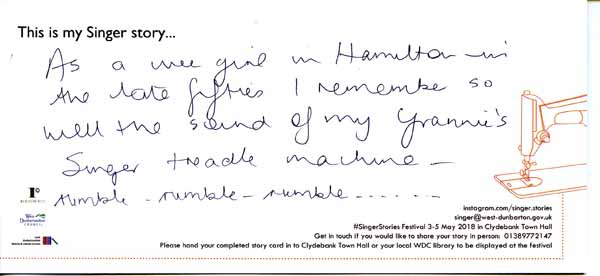 image of Singer Stories Postcard 133