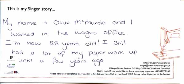 image of Singer Stories Postcard 135