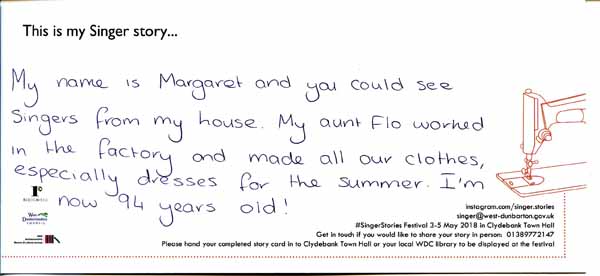 image of Singer Stories Postcard 136