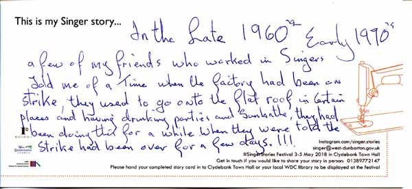 image of Singer Stories Postcard 137