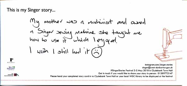 image of Singer Stories Postcard 141