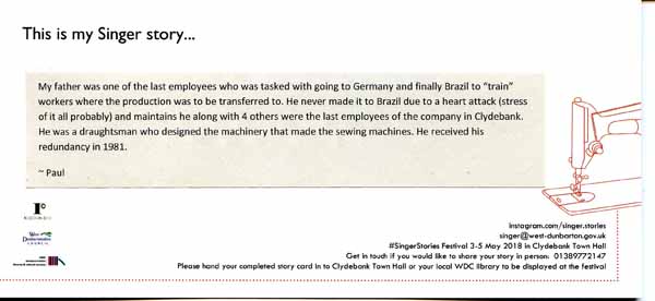 image of Singer Stories Postcard 143