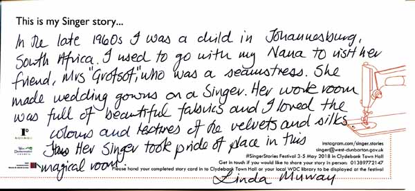 image of Singer Stories Postcard 144