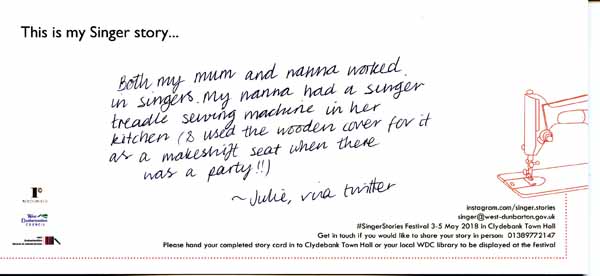 image of Singer Stories Postcard 151