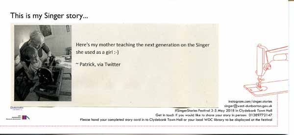 image of Singer Stories Postcard 152