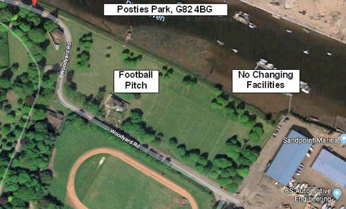 Map of Football Pitch Location